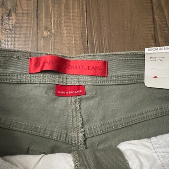 Gloria Vanderbilt Amanda Stretch Classic Fit Jeans Green 10M Petite - Picture 4 of 5